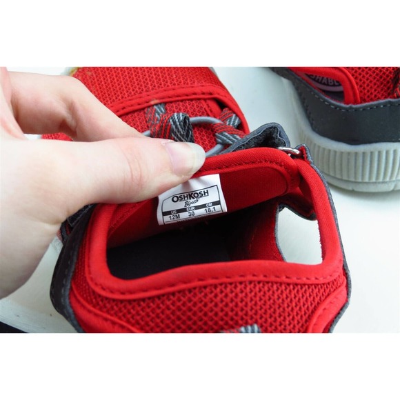 OshKosh B'gosh Toddler Boys 12 Medium Red Running Mesh‎ - Picture 6 of 8